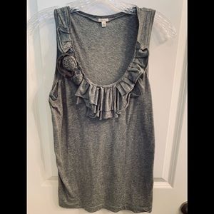 Gray J Crew tank size medium
